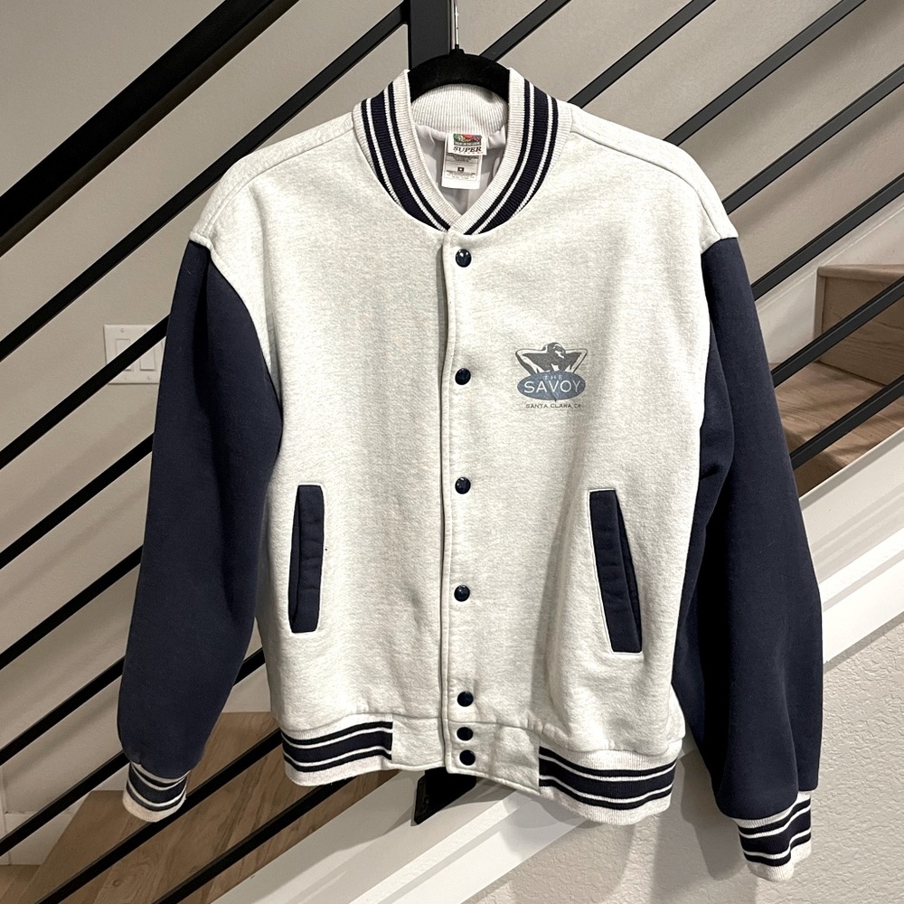 VINTAGE Jersey Knit “Savoy” Bomber Jacket size M